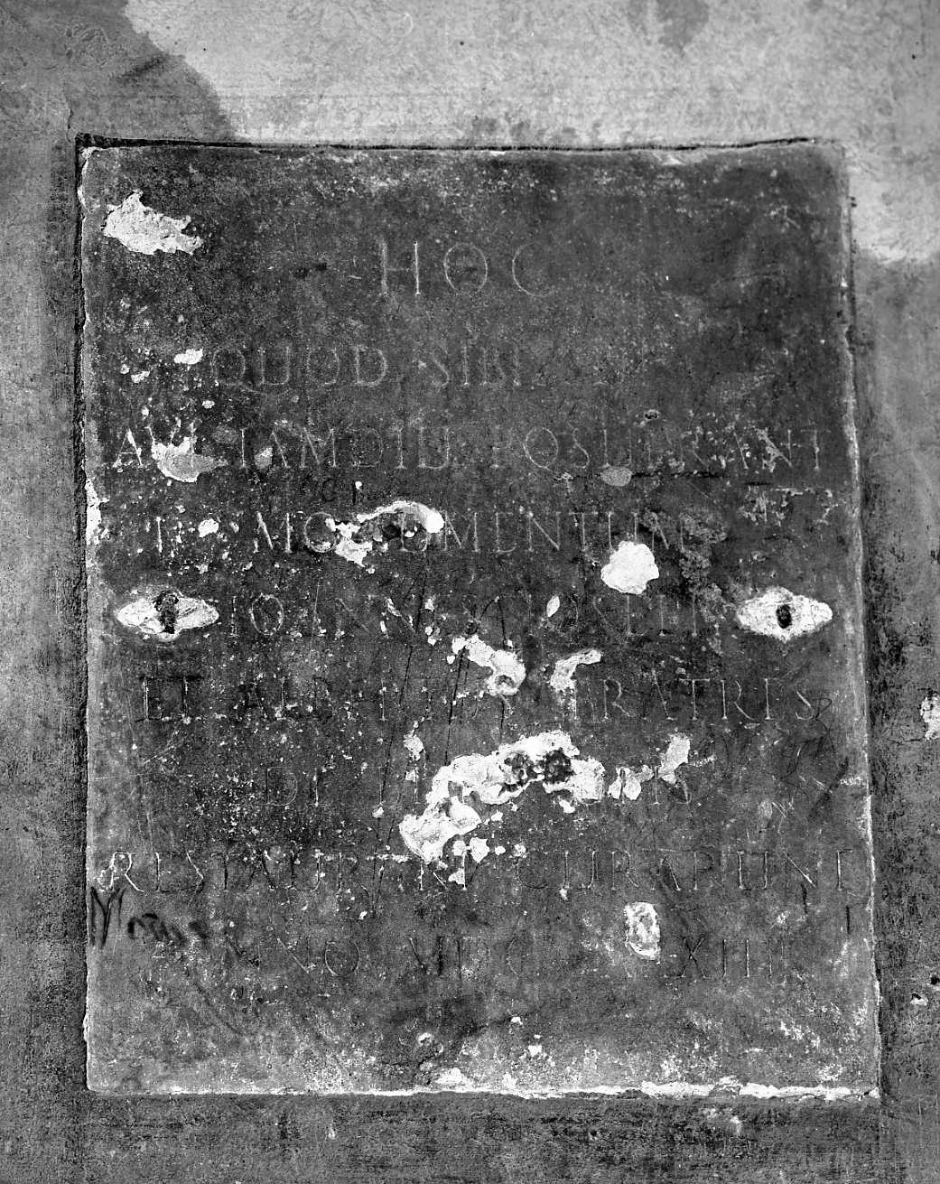 lapide tombale - ambito emiliano (sec. XVIII)