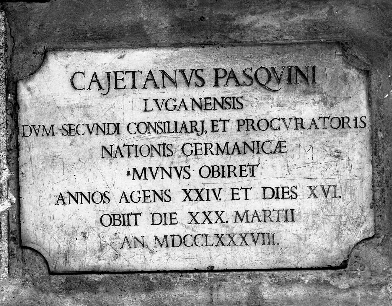 lapide tombale - ambito emiliano (sec. XVIII)