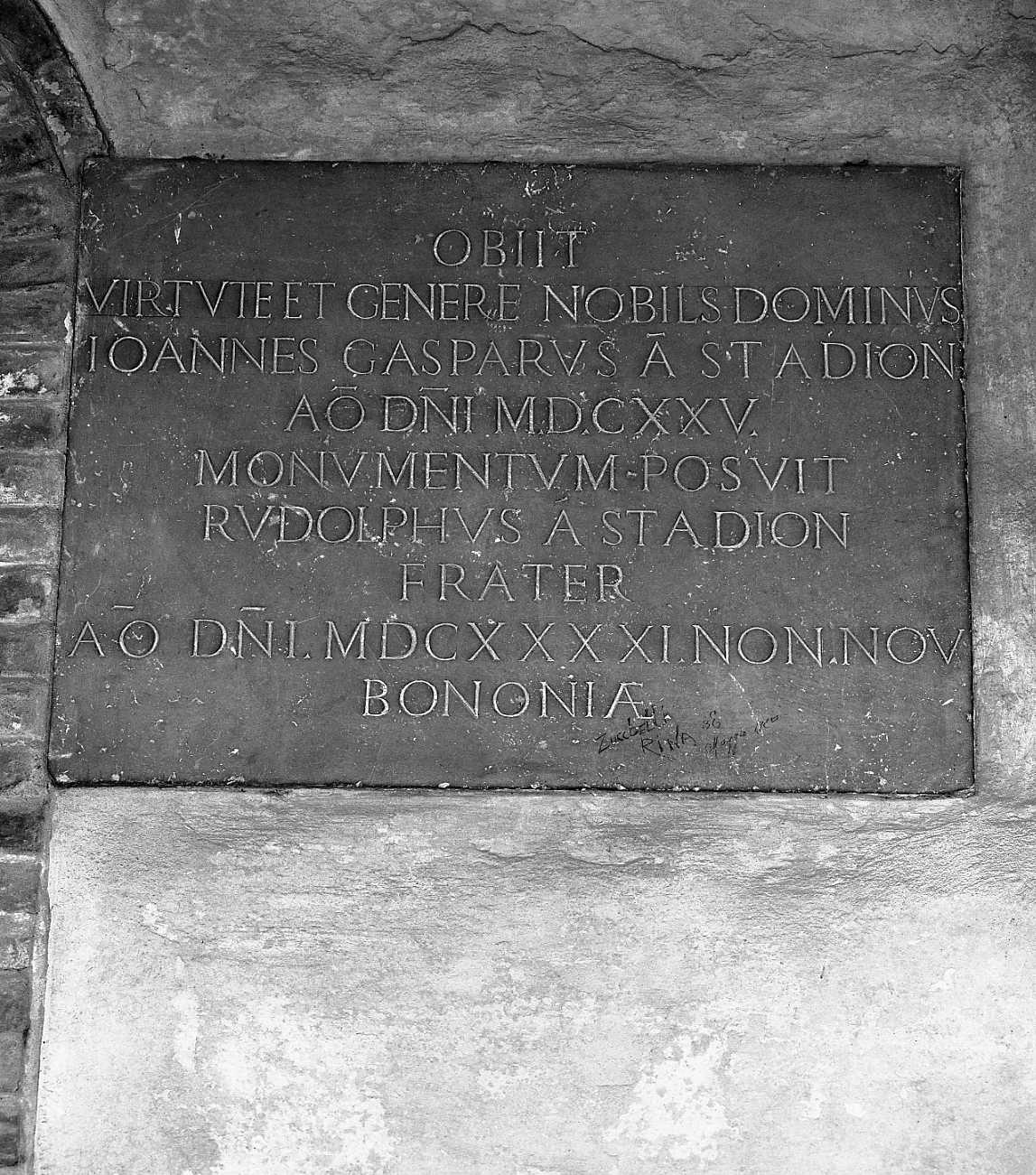 lapide tombale - ambito emiliano (sec. XVII)