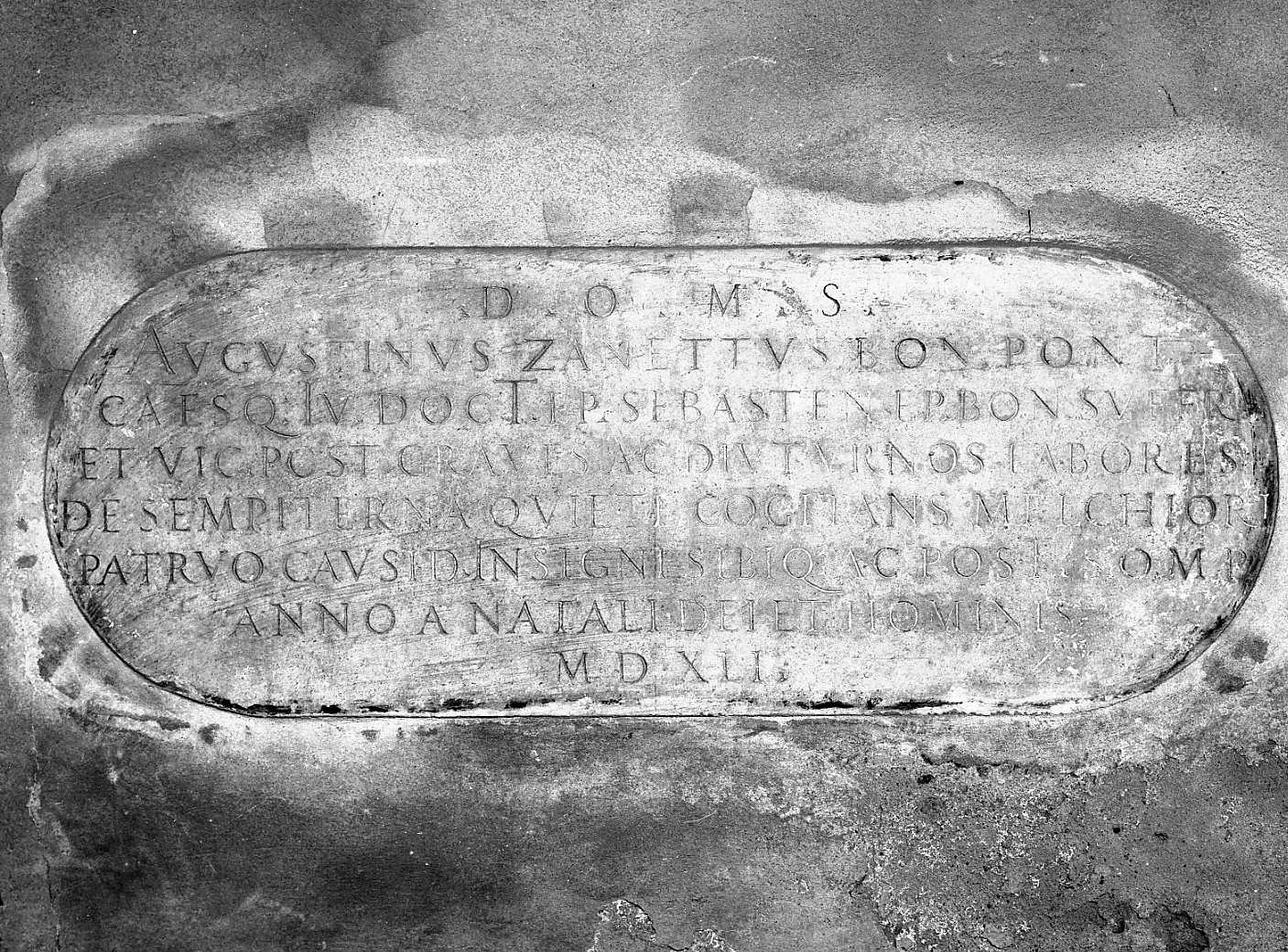 lapide tombale - ambito emiliano (sec. XVI)