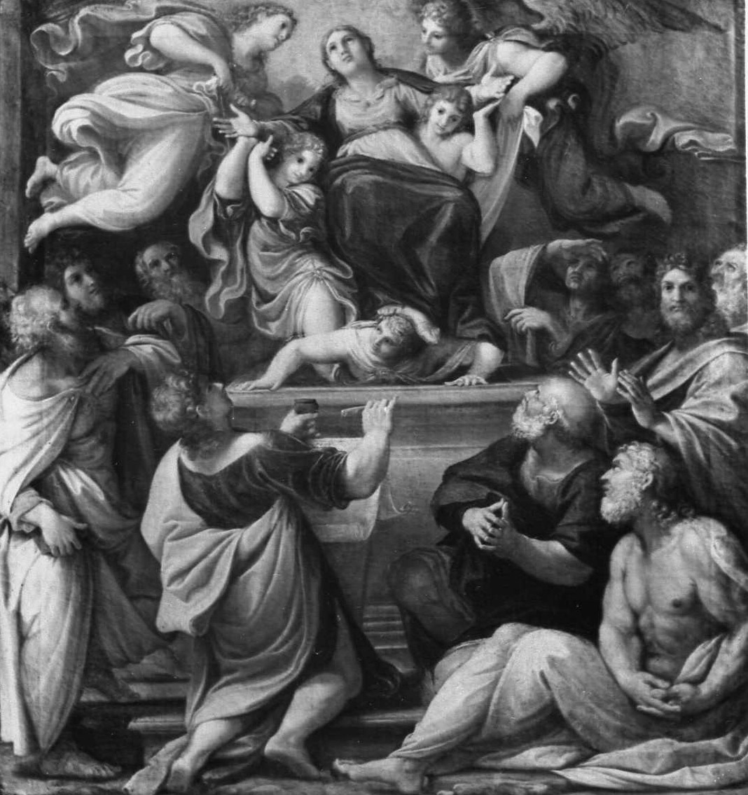 Assunzione della Madonna (dipinto, elemento d'insieme) di Albani Francesco (attribuito) (sec. XVI)