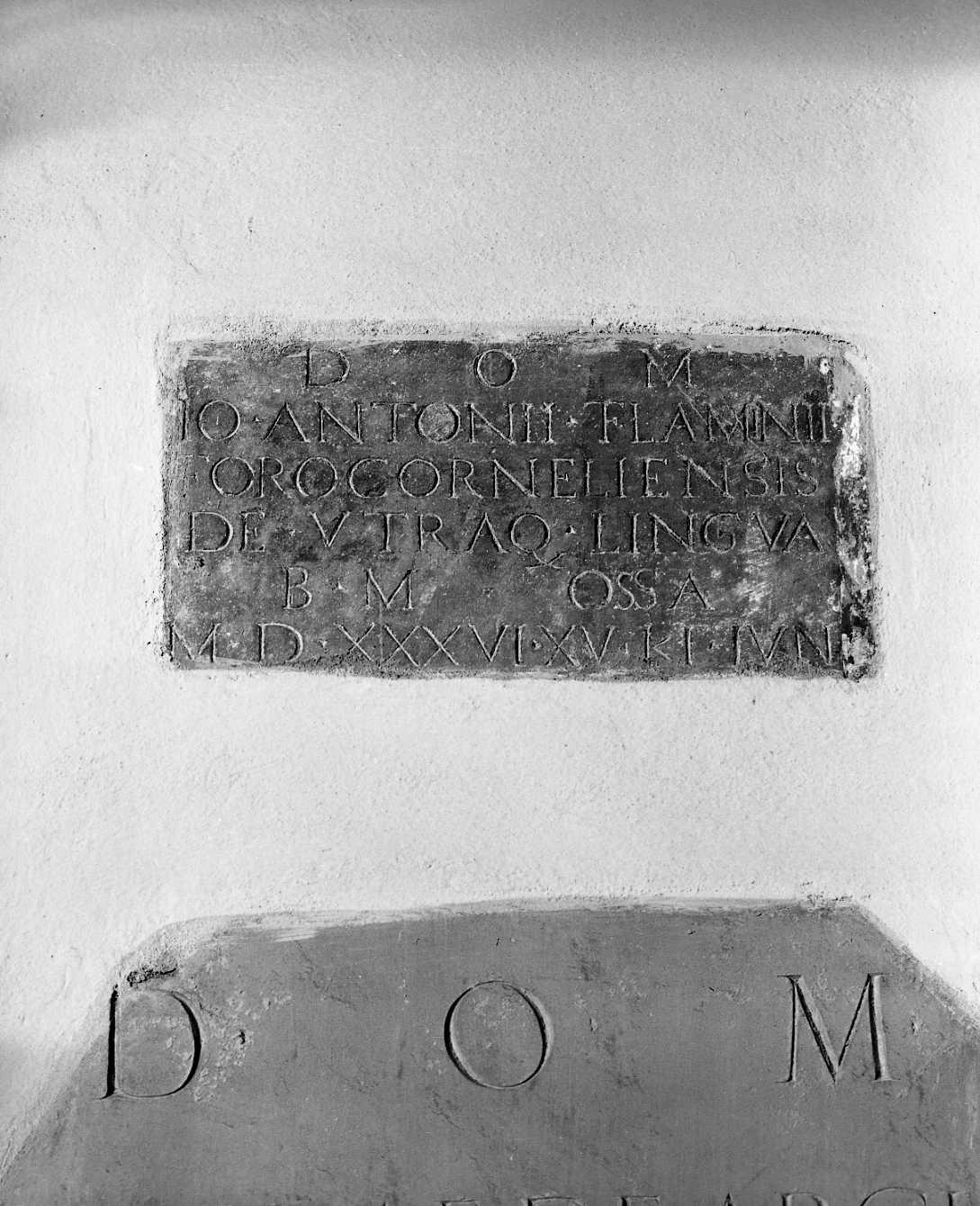 lapide tombale - ambito emiliano (sec. XVI)