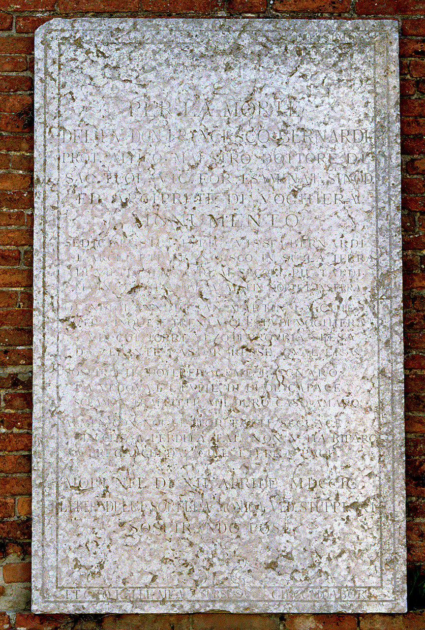 lapide - bottega ferrarese (sec. XVIII)