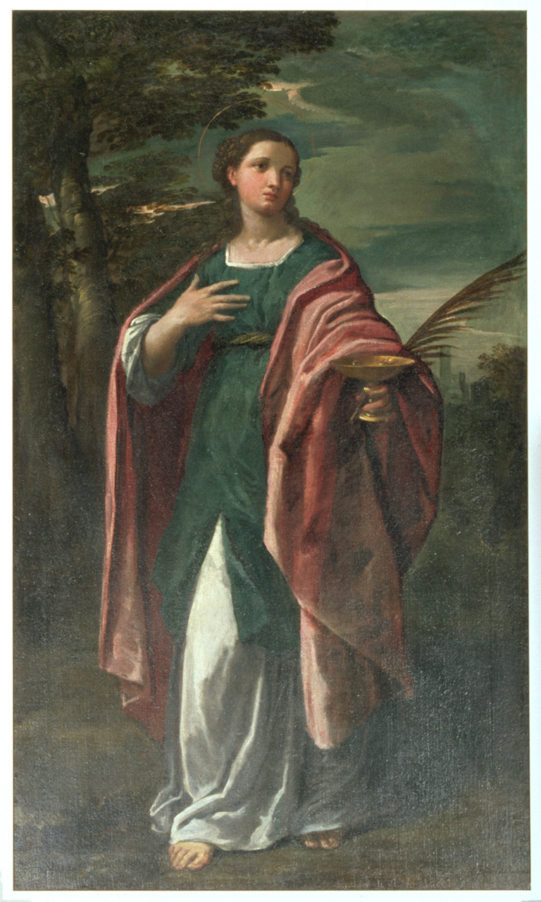 Santa Lucia (pala d'altare) di Scarsella Ippolito detto Scarsellino (sec. XVII)