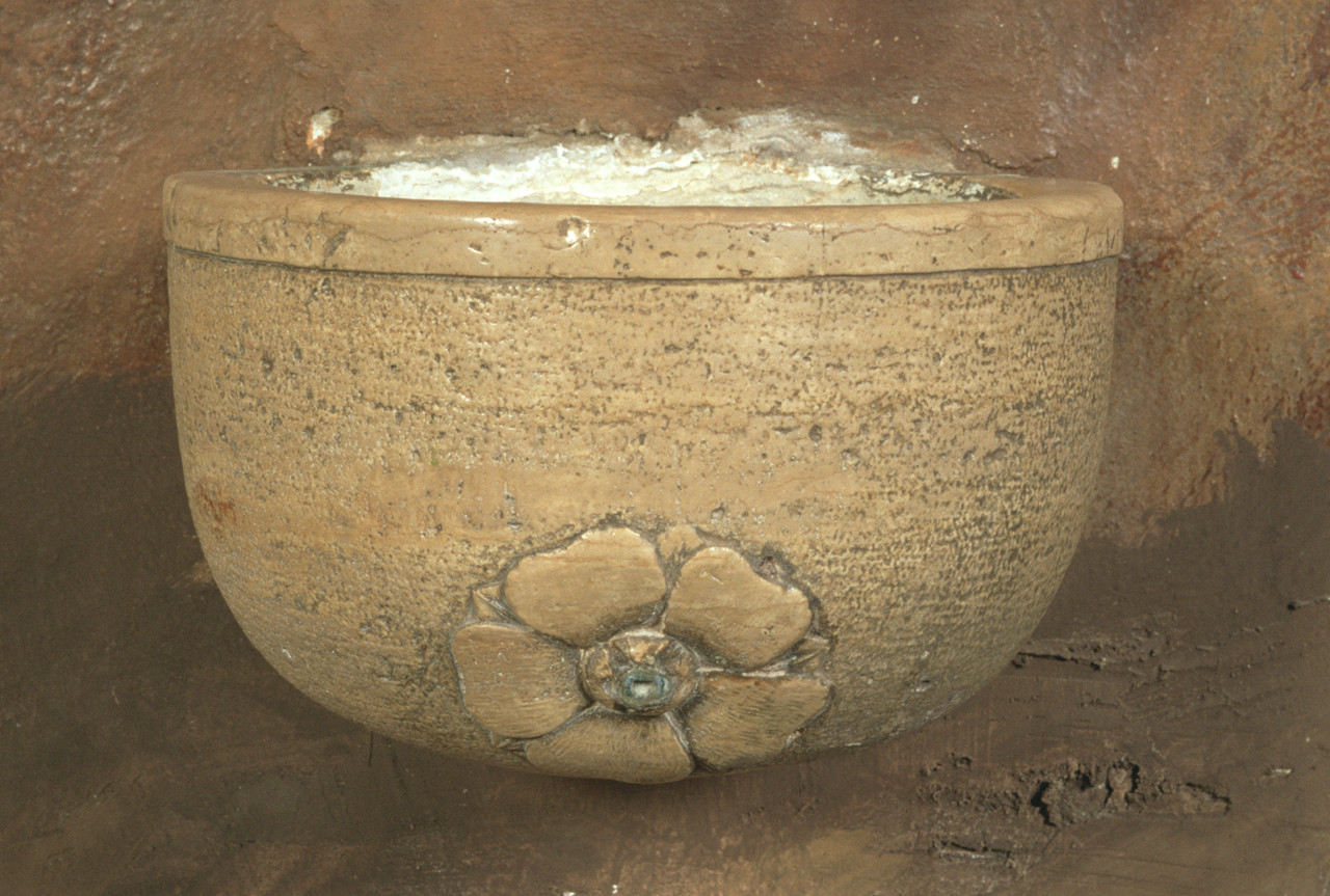 acquasantiera - bottega ferrarese (sec. XIX)