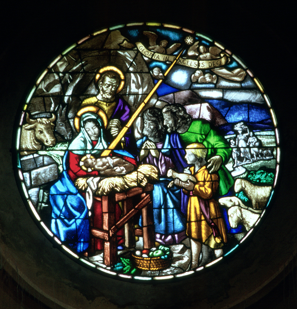 natività di Gesù (vetrata, ciclo) - bottega ferrarese (sec. XX)