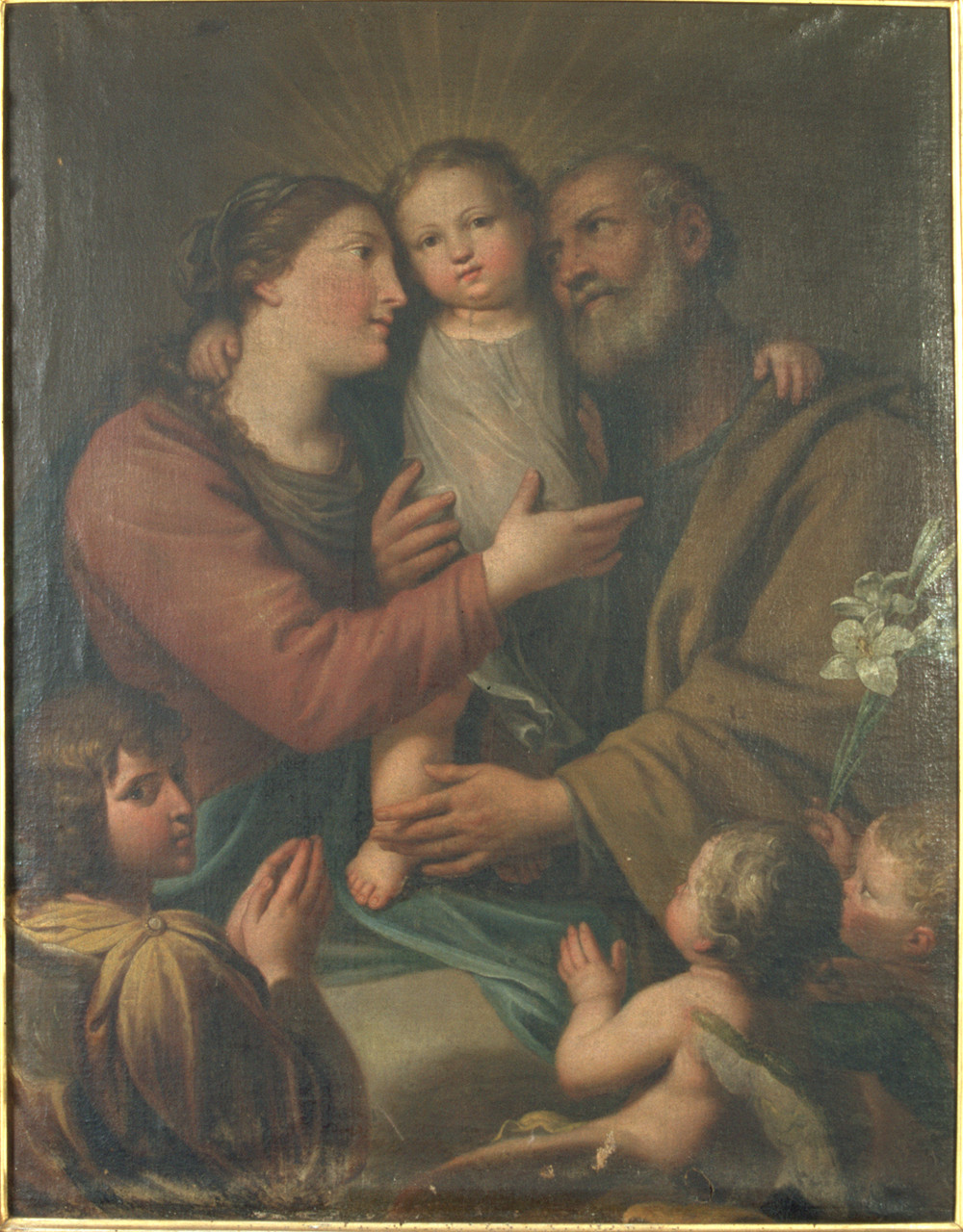 Sacra Famiglia (dipinto, elemento d'insieme) - ambito ferrarese (fine sec. XVIII)
