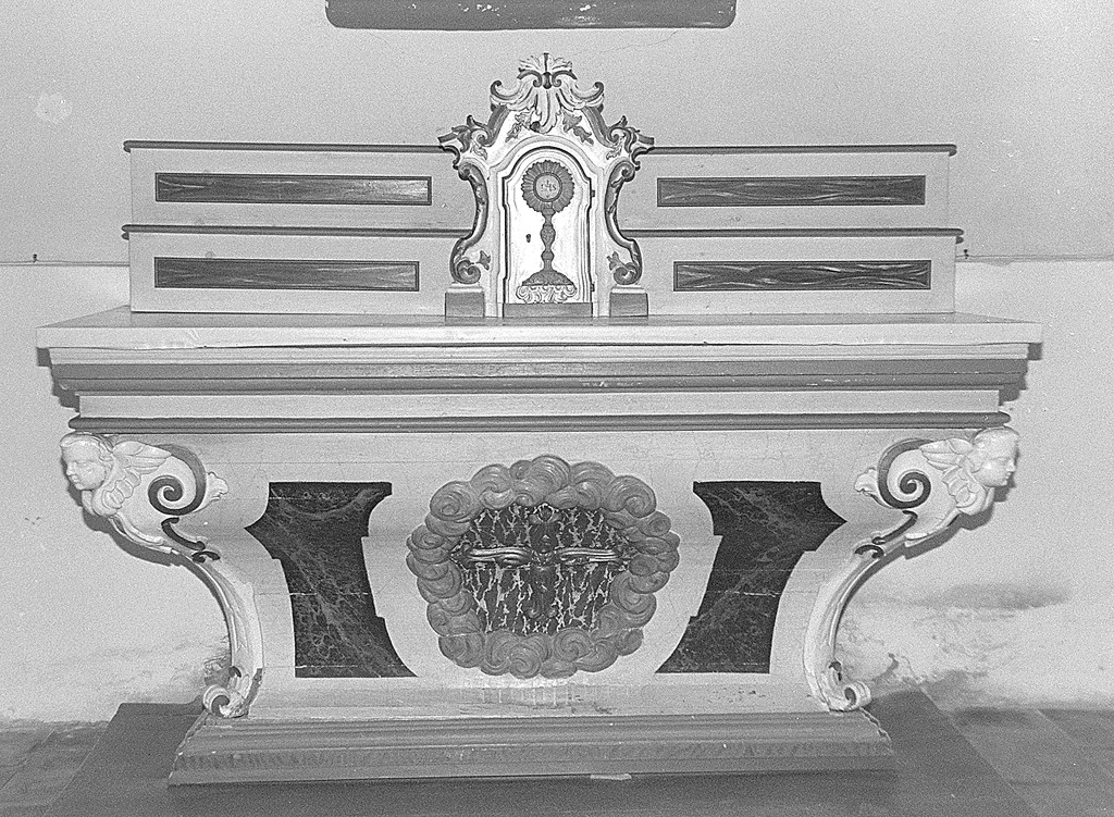 mensa d'altare - bottega ferrarese (secc. XVIII/ XIX)