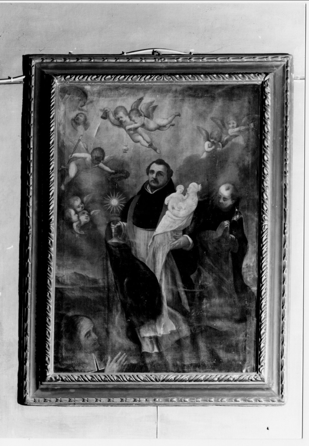 San Giacinto e il donatore Giacinto Azzolini (dipinto) - ambito ferrarese (sec. XVII)