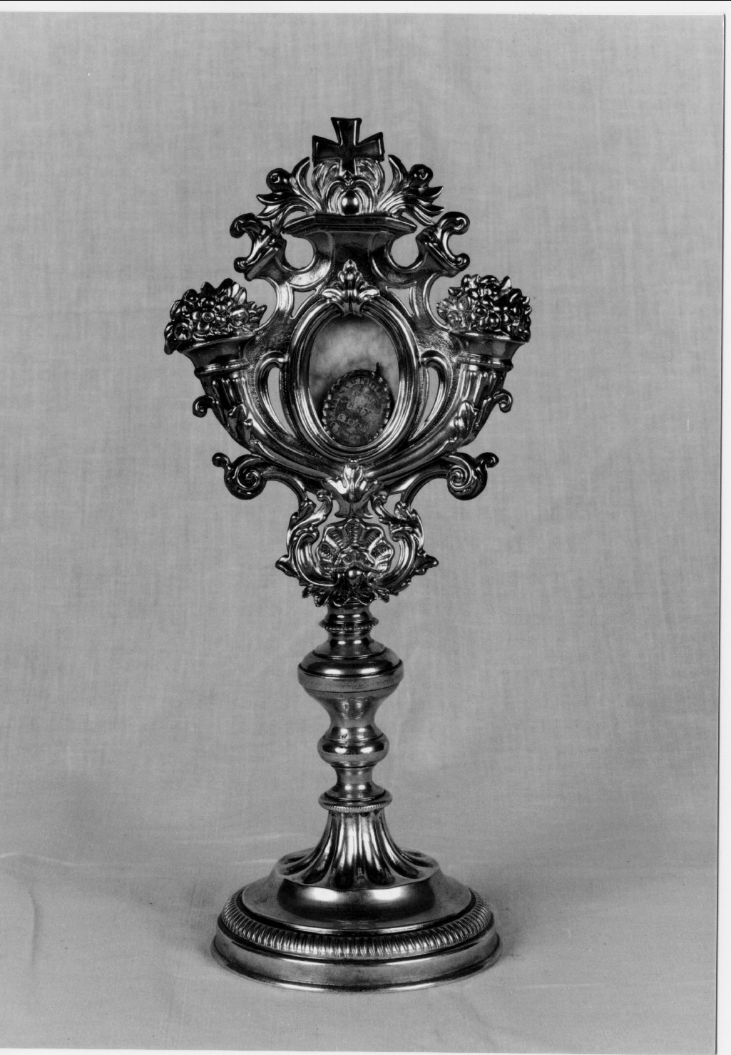 reliquiario - a ostensorio - manifattura emiliano-romagnola (fine/inizio secc. XIX/ XX)