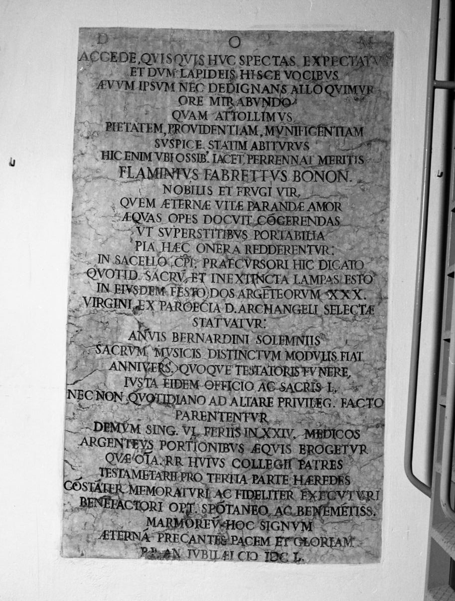 lapide tombale - bottega emiliana (sec. XVII)