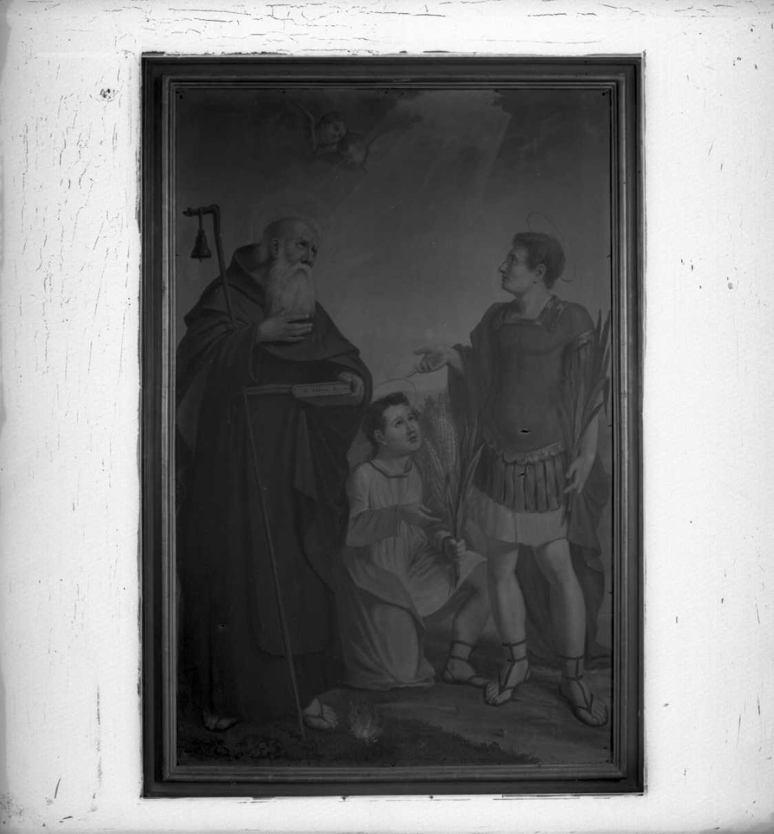 Sant'Antonio con due Santi martiri (dipinto) di Zacconi Modesto (sec. XIX)