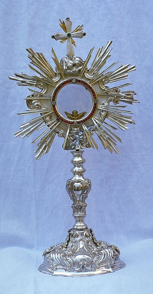 ostensorio - a raggiera - bottega ferrarese (metà sec. XVIII)