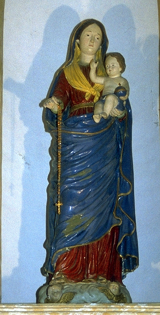 Madonna del Rosario, Madonna con Gesù Bambino (statua) - ambito ferrarese (sec. XIX)