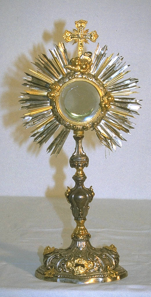 ostensorio - a raggiera - bottega ferrarese (sec. XVIII)