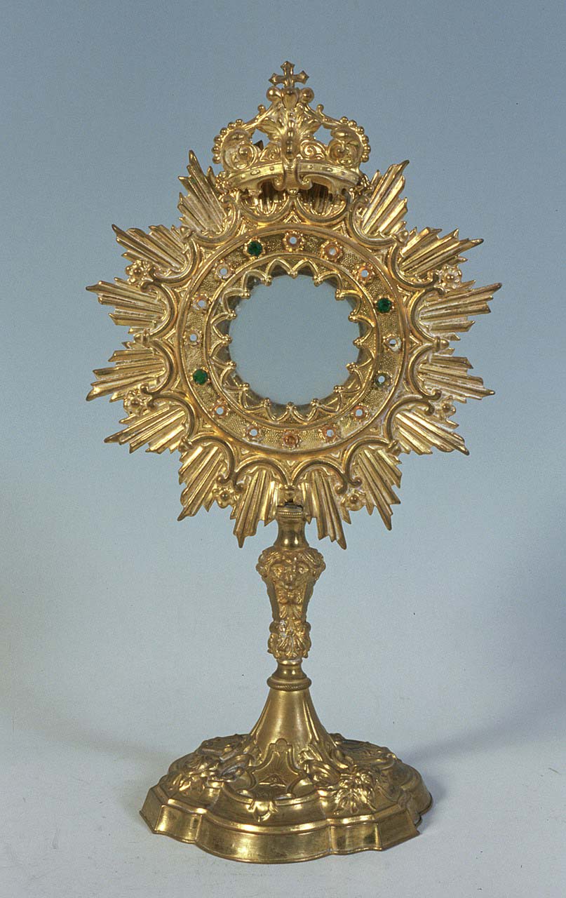 ostensorio - a raggiera - produzione italiana (primo quarto sec. XX)