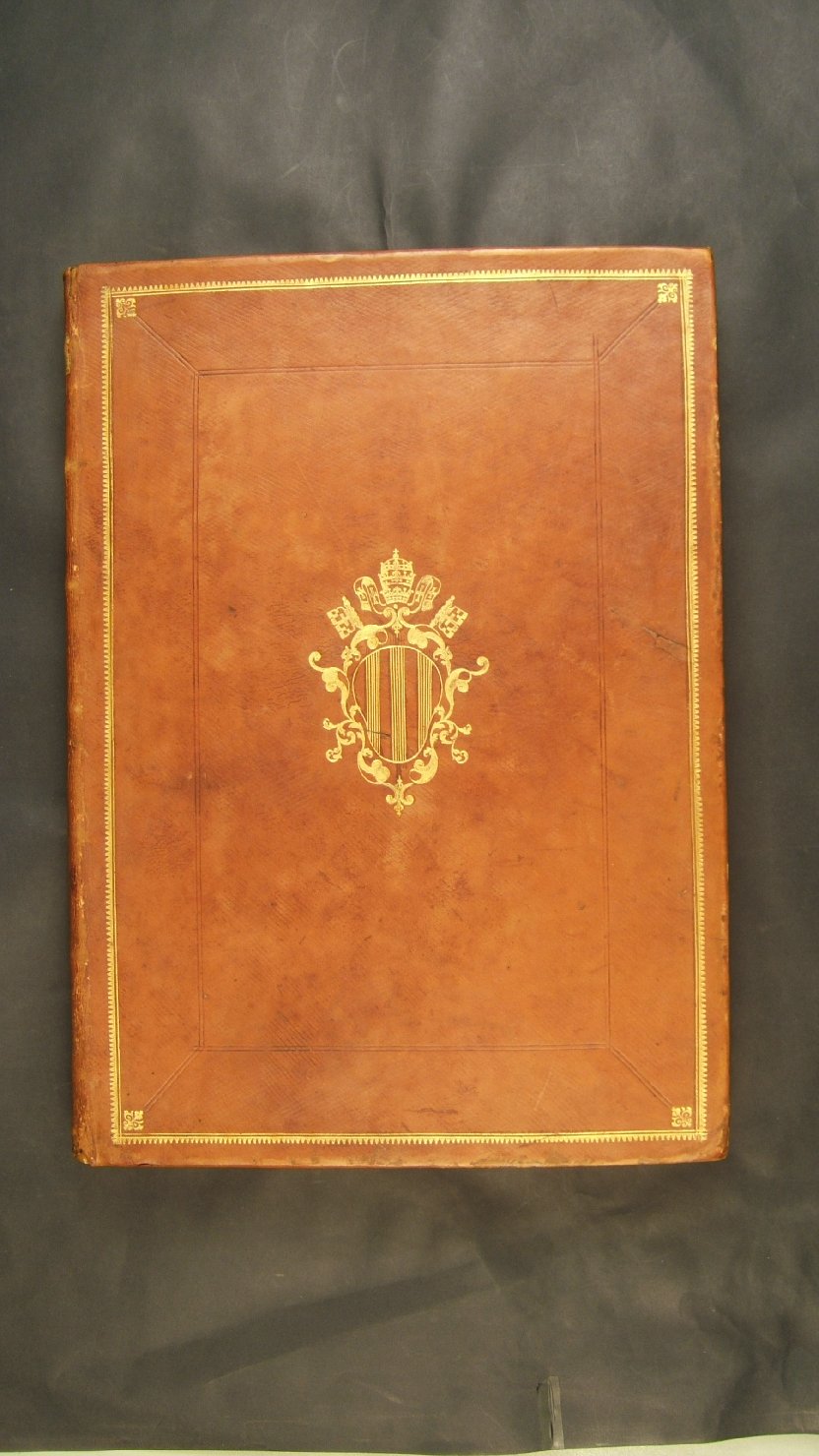 Frontespizio vol. 028: "STAMPE FIORENTINE DI ANTONIO TEMPESTA PIT: E: INT: VEDI BALDUCCI FOL. 29 TOMO I LIBR. (...)VIII. FOGLI 60. STAMPE 235. AGGIUNTI 7. AGGIUNTE 18.", libri (raccolta) - ambito italiano (sec. XVIII)