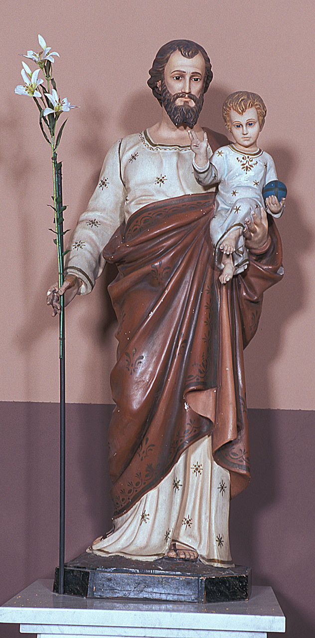 San Giuseppe e Gesù Bambino (statua) - produzione italiana (sec. XX)
