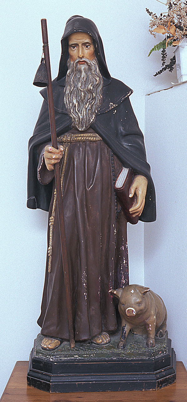 Sant'Antonio abate (statua) - produzione italiana (primo quarto sec. XX)