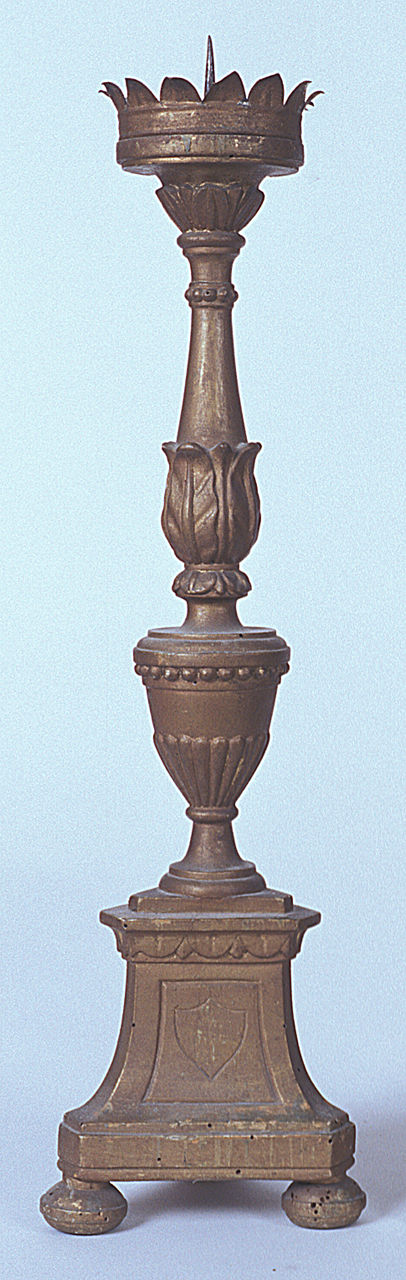 candeliere, serie - bottega ferrarese (fine/inizio secc. XIX/ XX)