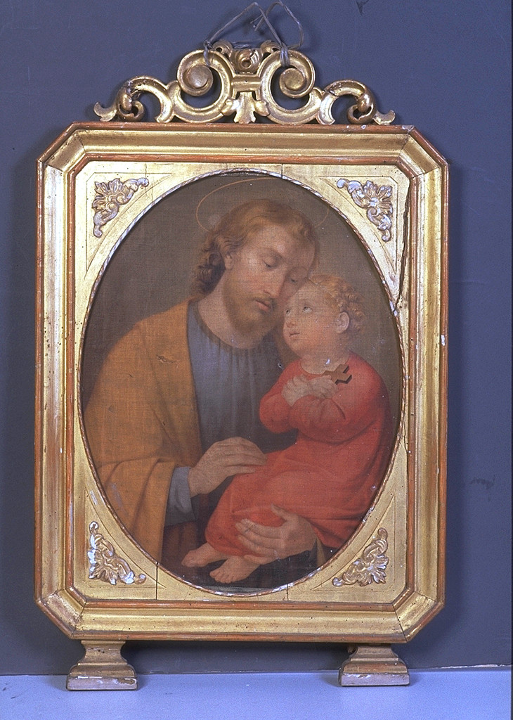 San Giuseppe e Gesù Bambino (dipinto) - ambito modenese (fine/inizio secc. XIX/ XX)