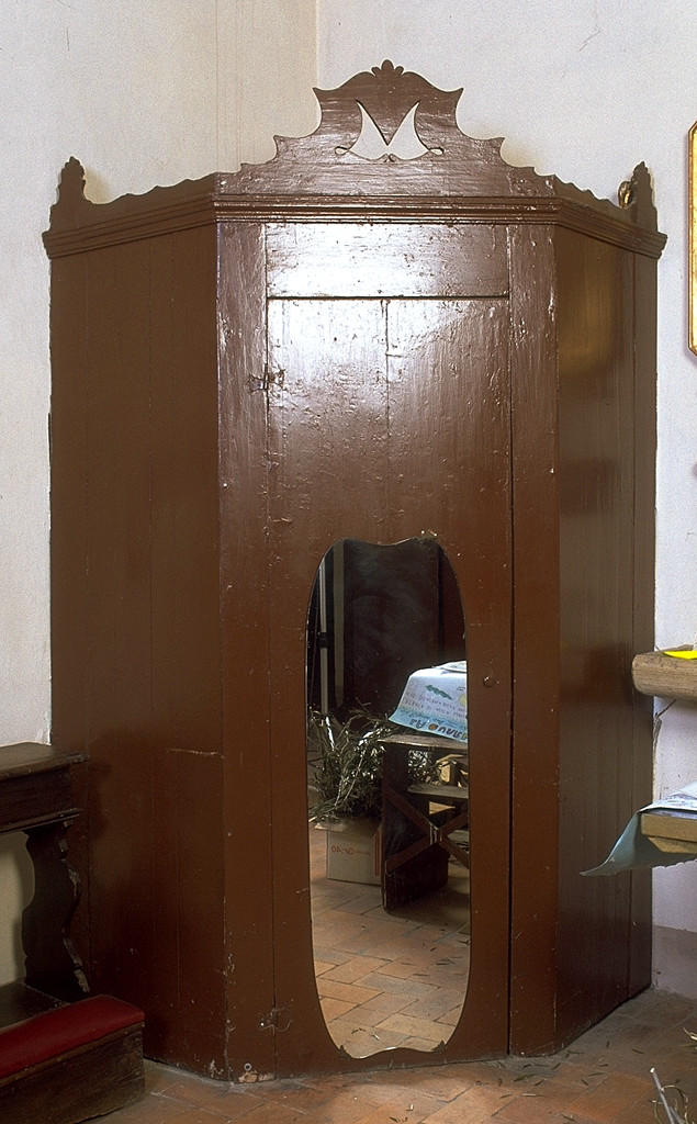 bussola d'ingresso - bottega ferrarese (fine/inizio secc. XIX/ XX)