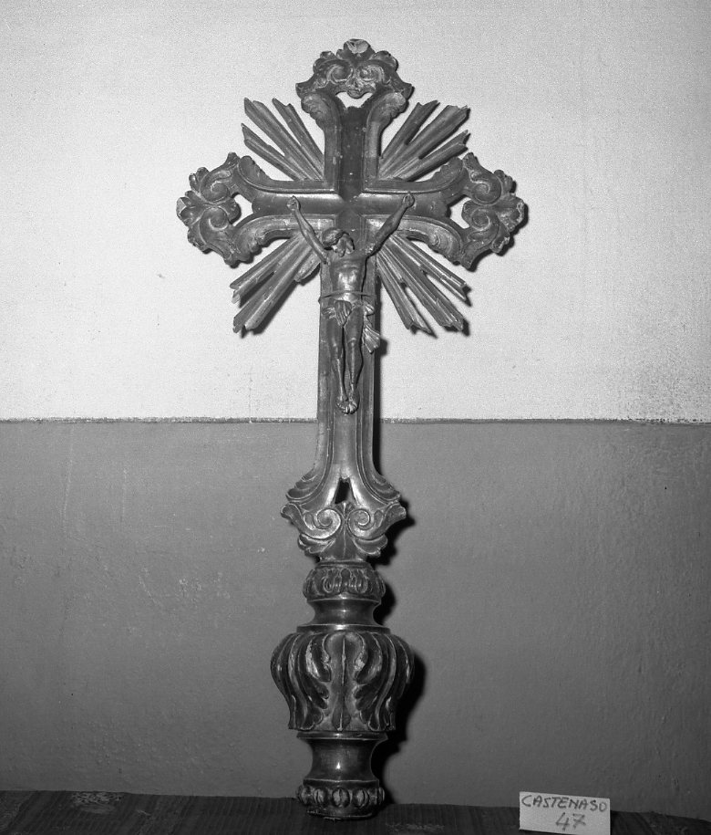 croce processionale - bottega italiana (sec. XVIII)