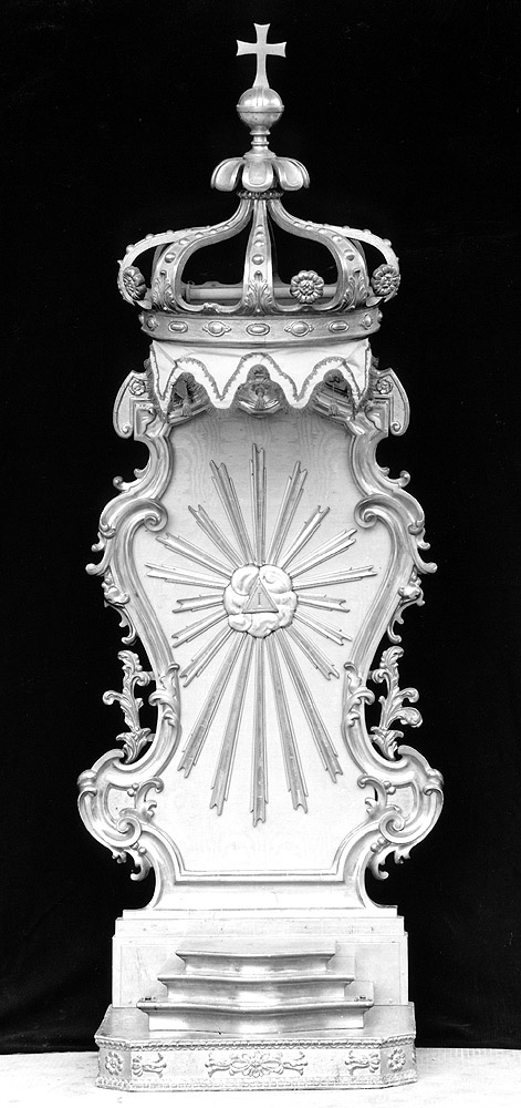 tronetto per esposizione eucaristica - manifattura emiliana (sec. XIX)