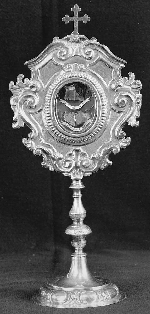 reliquiario - a ostensorio - manifattura emiliana (sec. XIX)