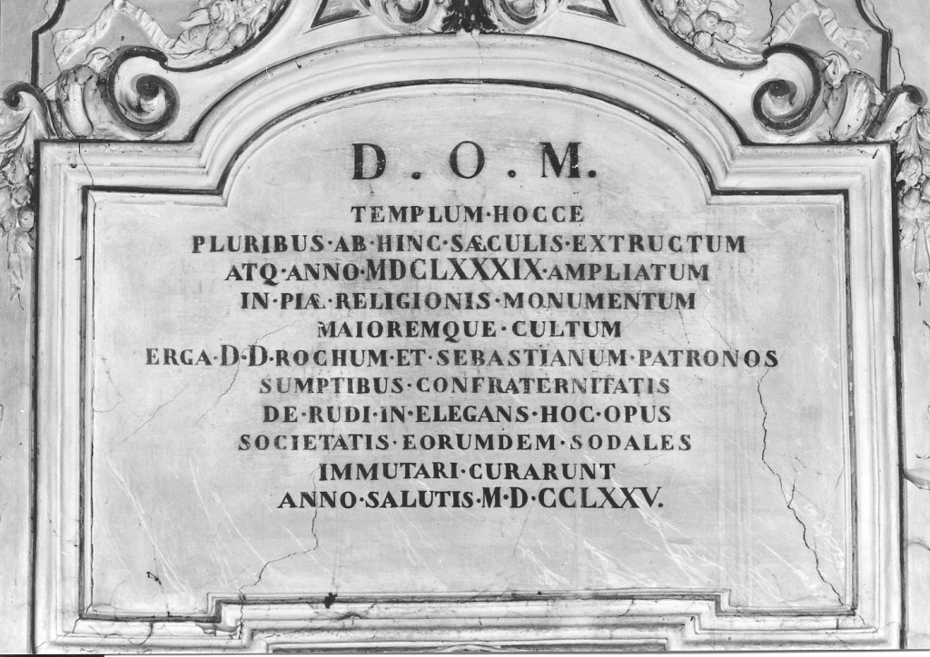 lapide documentaria - manifattura emiliana (sec. XVIII)