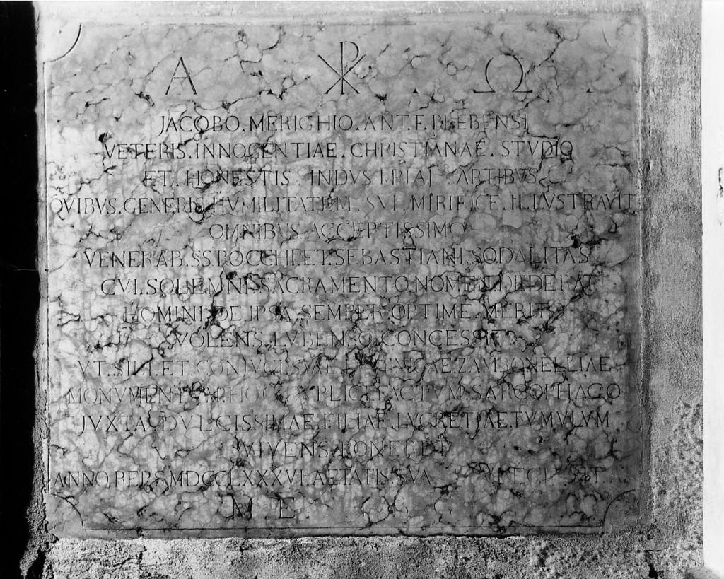 lapide tombale - manifattura emiliana (sec. XVIII)