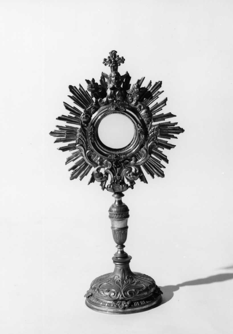 ostensorio - a raggiera - ambito bolognese (?) (metà sec. XIX)