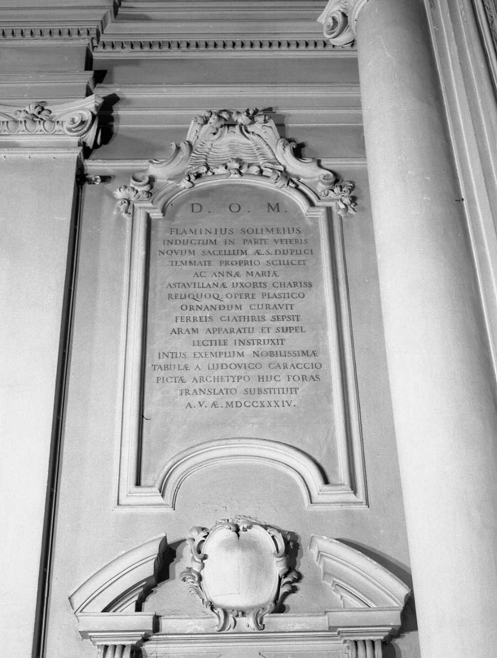 lapide documentaria - ambito emiliano (sec. XVIII)