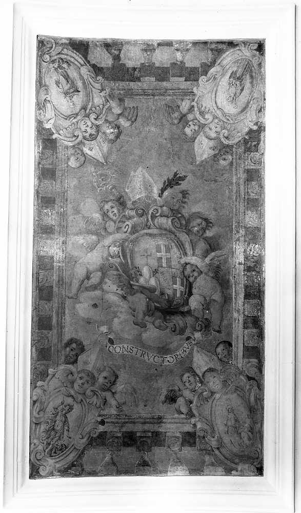 stemma e putti decorativi (dipinto) di Cesi Bartolomeo (fine sec. XVI)