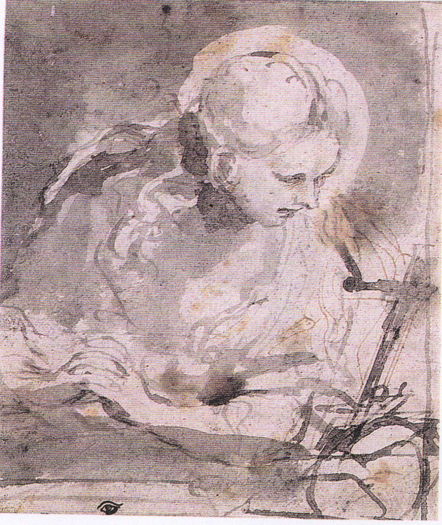 Santa Maria Maddalena penitente (disegno) di Carracci Annibale (sec. XVI)