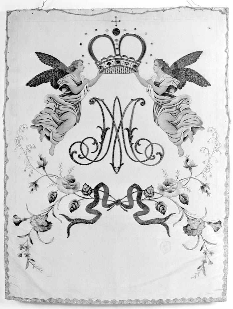 stendardo processionale, opera isolata - manifattura emiliana (ultimo quarto sec. XIX)