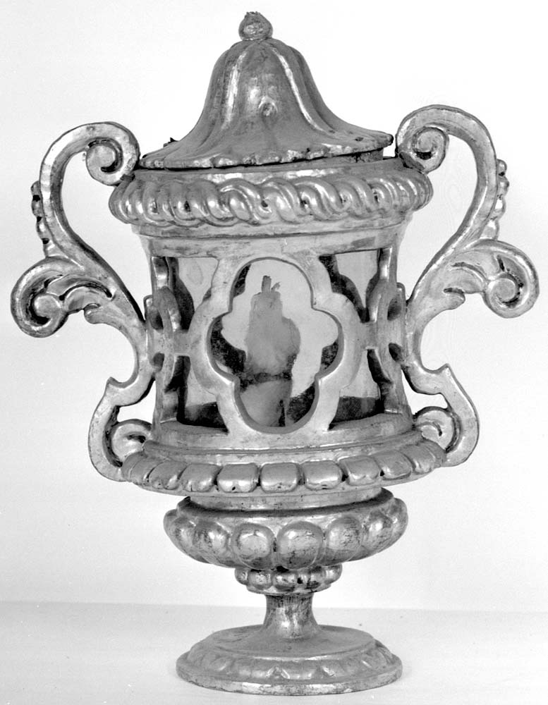 reliquiario vasiforme, opera isolata - manifattura emiliana (primo quarto sec. XVIII)