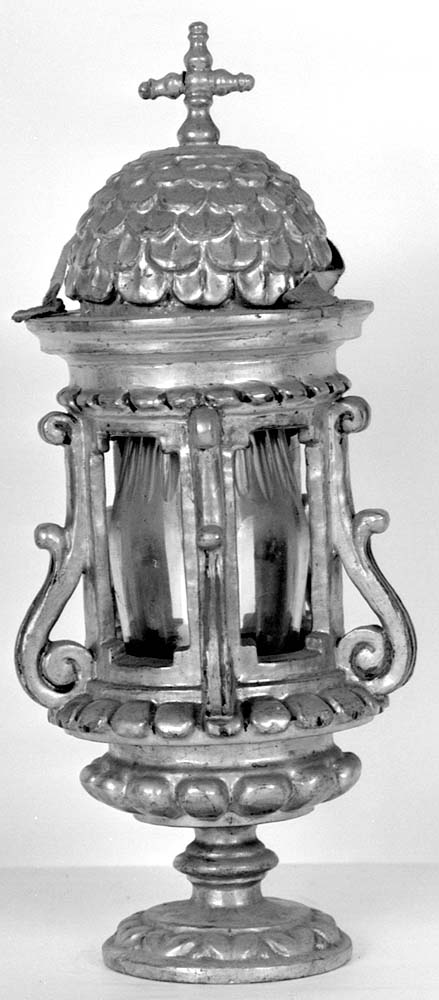 reliquiario architettonico - a tempietto, opera isolata - manifattura emiliana (primo quarto sec. XVIII)