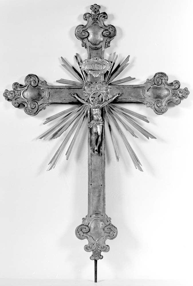 croce processionale, opera isolata - manifattura emiliana (secondo quarto sec. XIX)