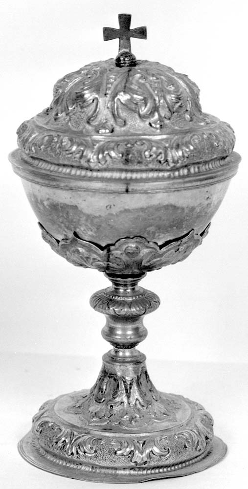 pisside, opera isolata - manifattura emiliana (prima metà sec. XVIII)