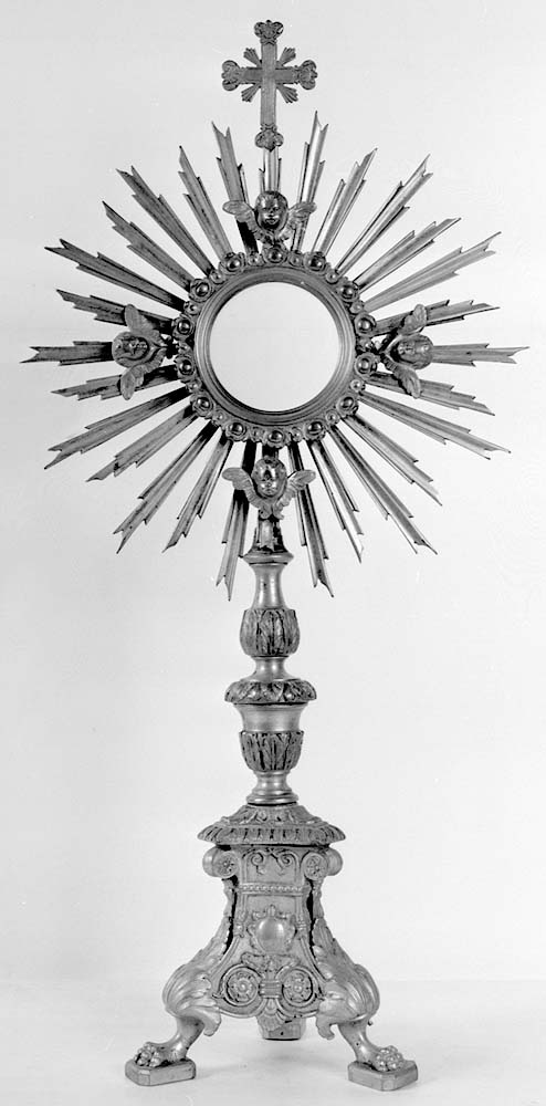 ostensorio - a raggiera, opera isolata - manifattura emiliana (prima metà sec. XVIII)