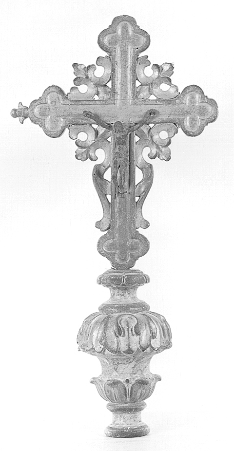 croce processionale, opera isolata - manifattura emiliana (secondo quarto sec. XIX)