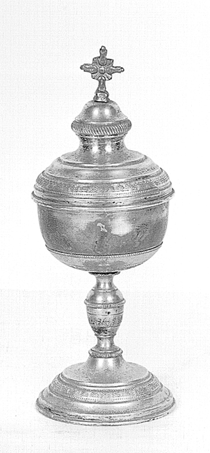 pisside, opera isolata - manifattura emiliana (secondo quarto sec. XVIII)