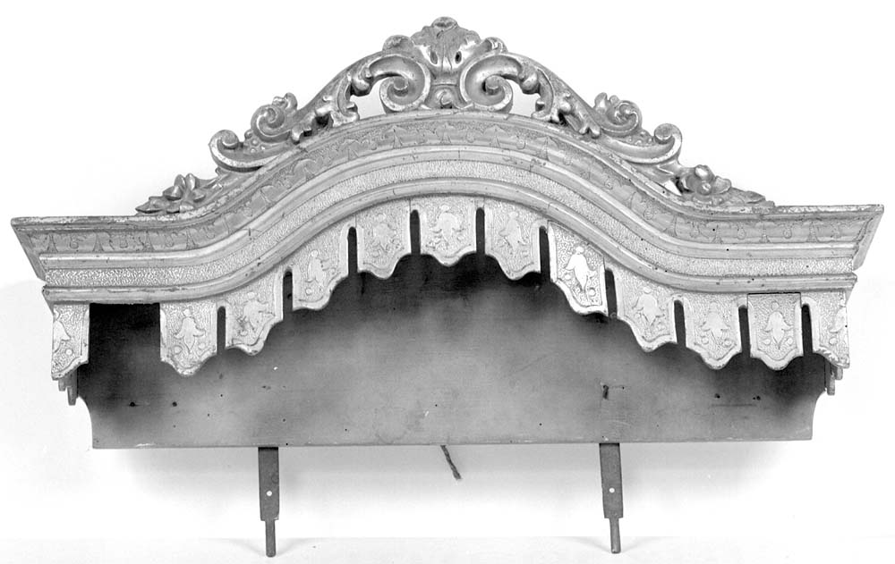 cornice per conopeo di tabernacolo, opera isolata - manifattura emiliana (seconda metà sec. XVIII)