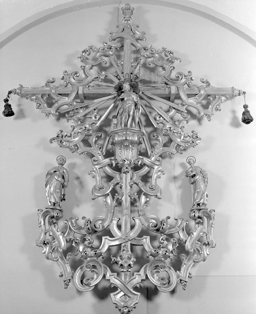 croce processionale, opera isolata - manifattura bolognese (prima metà sec. XVIII)