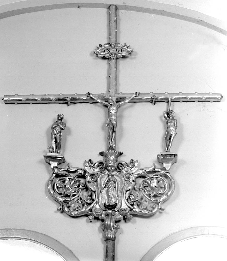 croce processionale, opera isolata - manifattura bolognese (seconda metà sec. XVIII)