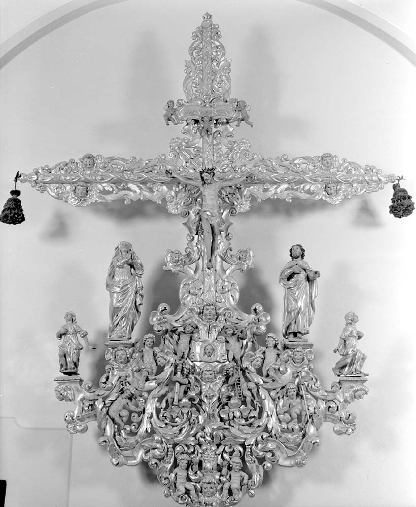 croce processionale, opera isolata - manifattura bolognese (prima metà sec. XVII)