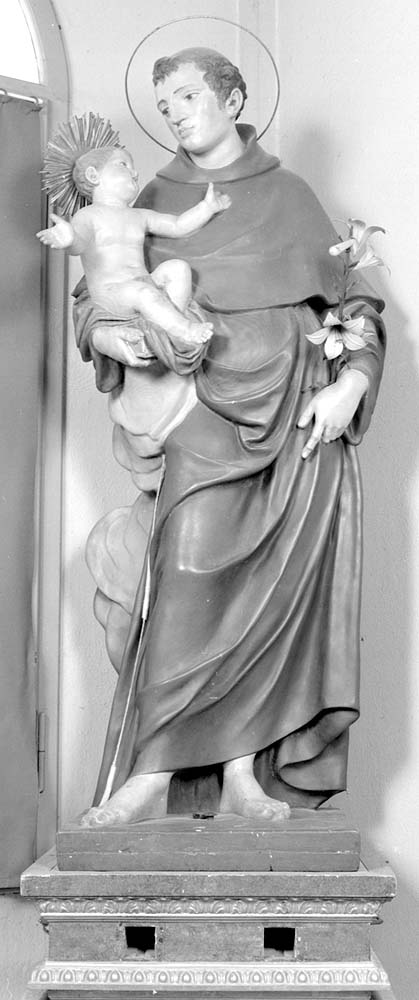 Sant'Antonio da Padova con Gesù Bambino (statua, opera isolata) di De Maria Giacomo (seconda metà sec. XVIII)