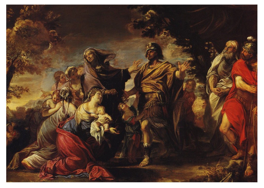 Volumnia e i figli davanti a Coriolano (dipinto) di Canuti Domenico Maria (sec. XVII)