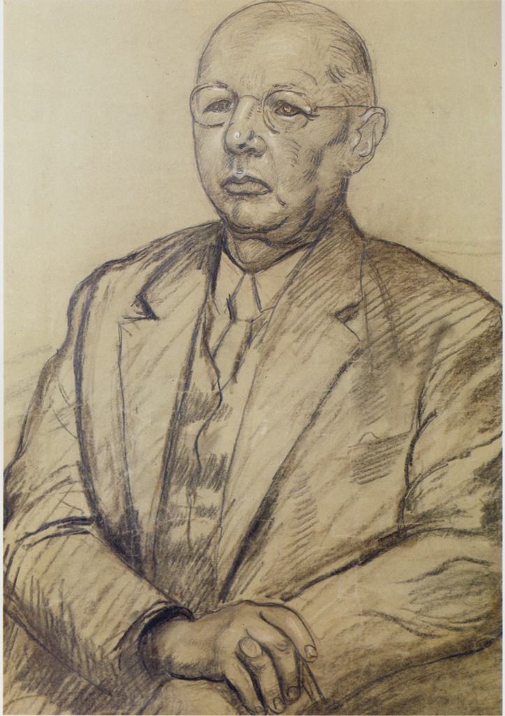 Ritratto di Hugo Erfurth, ritratto di uomo (disegno) di Dix Otto (sec. XX)
